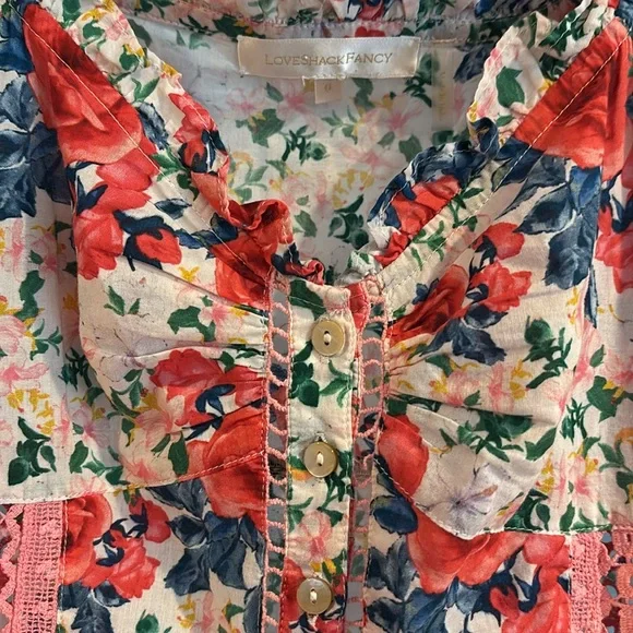 LoveShackFancy Bryant Top Rush of Red